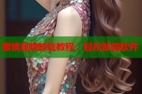 蜜桃视频卸载教程：轻松卸载软件